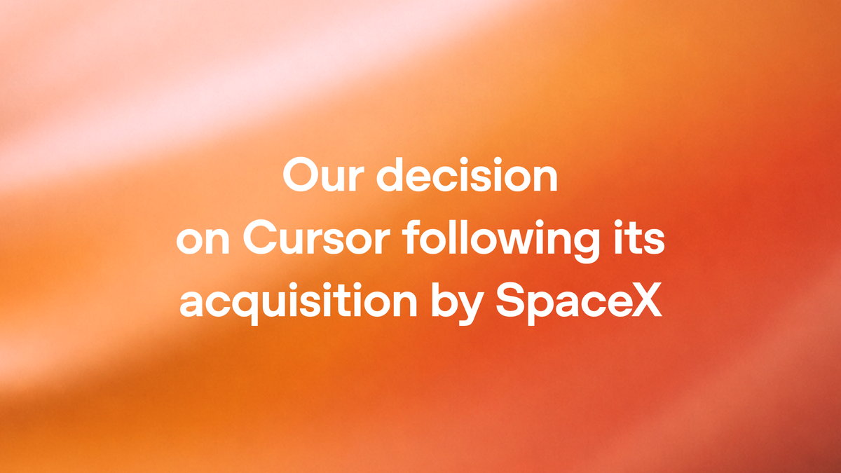 OpenAIがCursorへのモデル提供を11月12日で終了──SpaceX買収を受け「規約内で使うと確信できない」と公式発表の記事画像