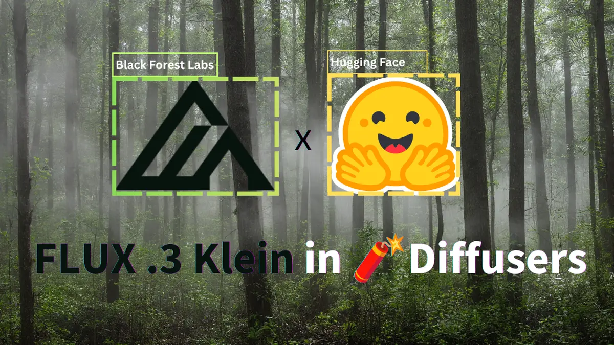 Black Forest Labsのオープン画像生成モデル FLUX.3 Image Klein（フラックス3 イメージ クライン）がDiffusers（ディフューザーズ）で初日から利用可能に──枠の座標で配置を指定、蒸留版はH100で1024×1024が1.93秒の記事画像
