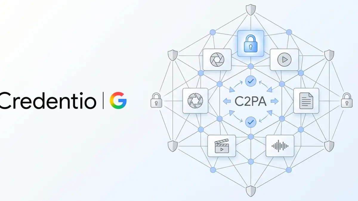 Google「Credentio」──C2PAコンテンツ認証情報を検証するC++ライブラリをオープンソース化。約40のGoogle製品で数百億件の生成物を扱ってきたのと同じコードで、仕様2.2と2.4に対応。完全にローカルで検証（送信なし・即時判定）、数GBの動画でもメモリ消費は小さく、公式のC2PA Trust Listを渡せる。生成・埋め込みは今後の記事画像