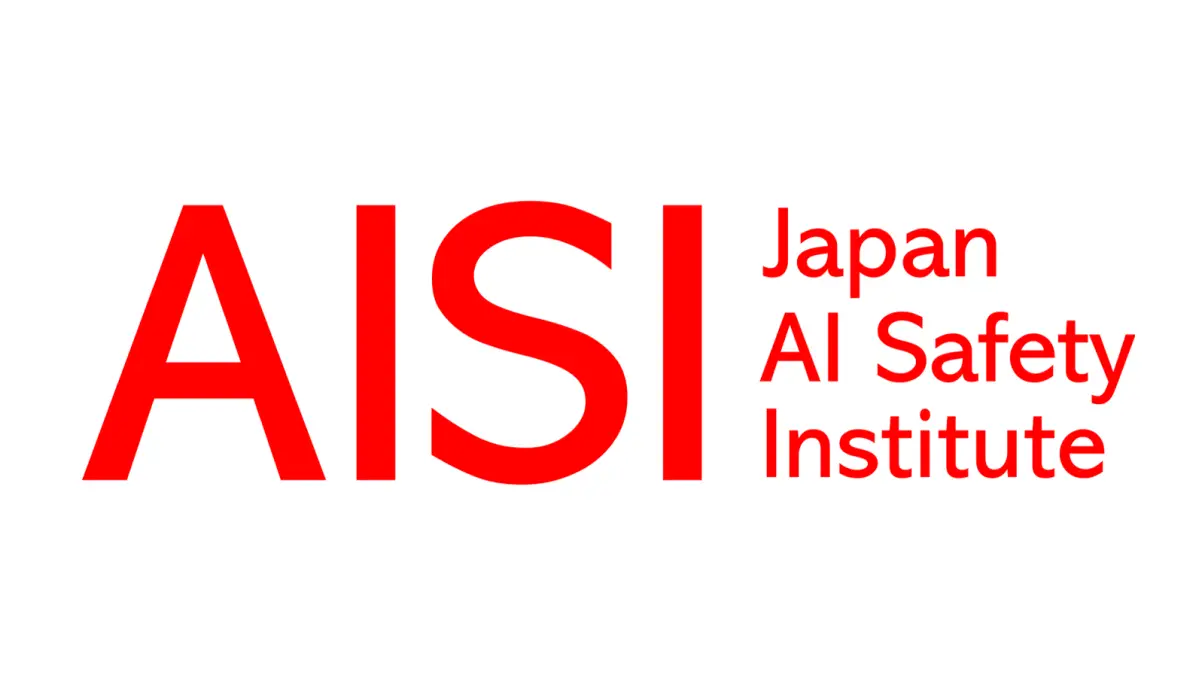 白地に赤い文字で「AISI Japan AI Safety Institute」のロゴ