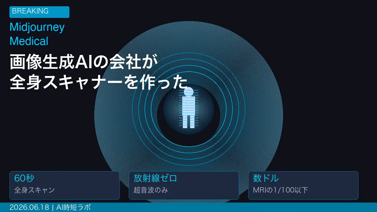 Midjourney Medical発表──画像生成AIの会社が全身超音波スキャナーを作ったの記事画像