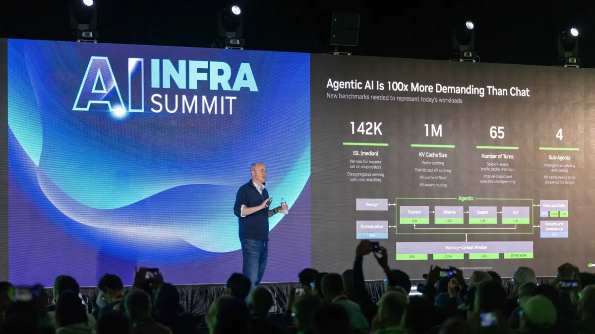 NVIDIA、AI Infra Summit 2026（来場8,000人超）──推論チップのd-MatrixがNVLink FusionでRaptor XPUをVera CPU・MGXラックに接続、AmazonのAnnapurna LabsがカスタムHBM「NVHBM」で協業、PinterestがBlackwellとDynamoで視覚検索。指標は「メガワット当たりのトークン」への記事画像