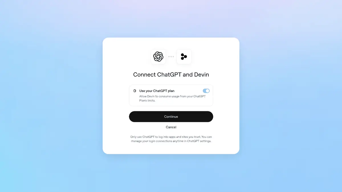 「Sign in with ChatGPT」とは──ChatGPTのPlus・Proの利用枠をDevinやNotion、Vercelで使える。提携先16の内訳と、上限・クレジットの注意点の記事画像