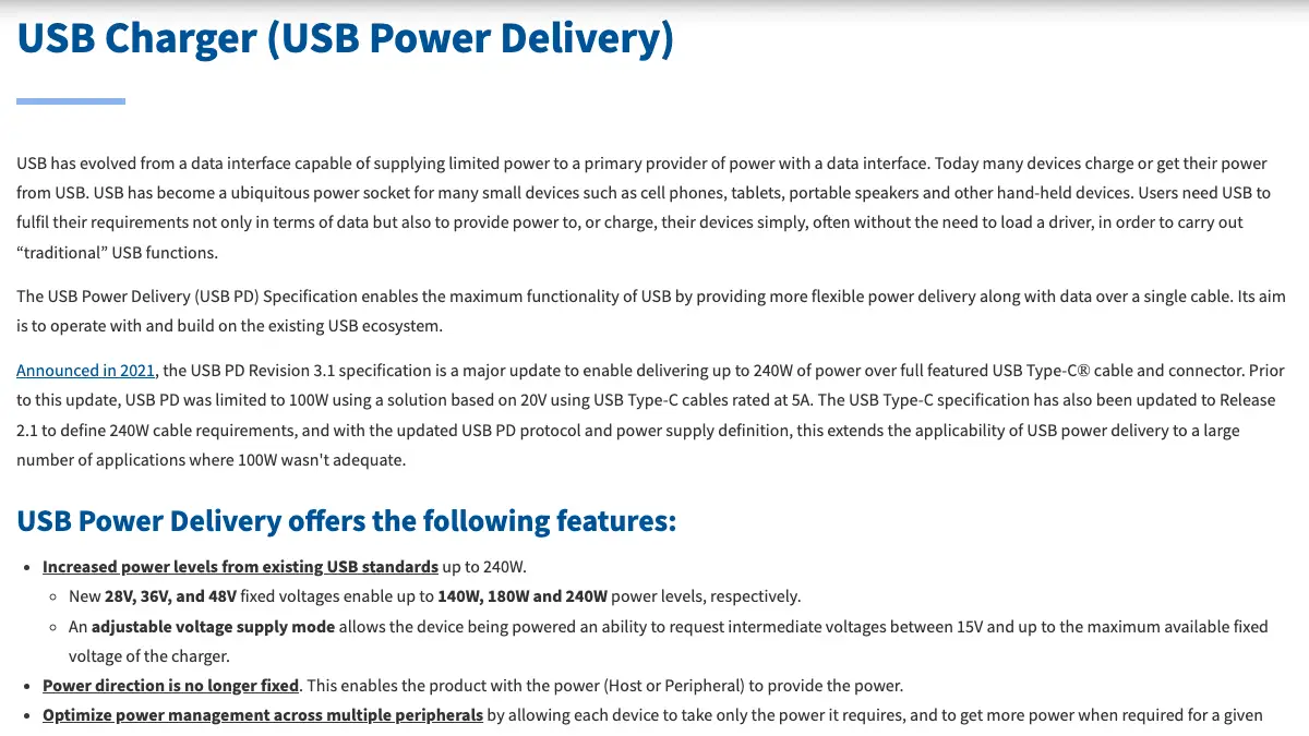 USB PD（ユーエスビー ピーディー）とは──USBのケーブルで電圧と電流を取り決めて給電する規格で、最大240W（USB PD 3.1）。端子の形（USB-C）・データの速さ（USB 5Gbps〜80Gbps）・給電（PD）は別々に決まり、ケーブルはUSB-IFの認証ロゴの数字で見分ける【2026年10月版】の記事画像